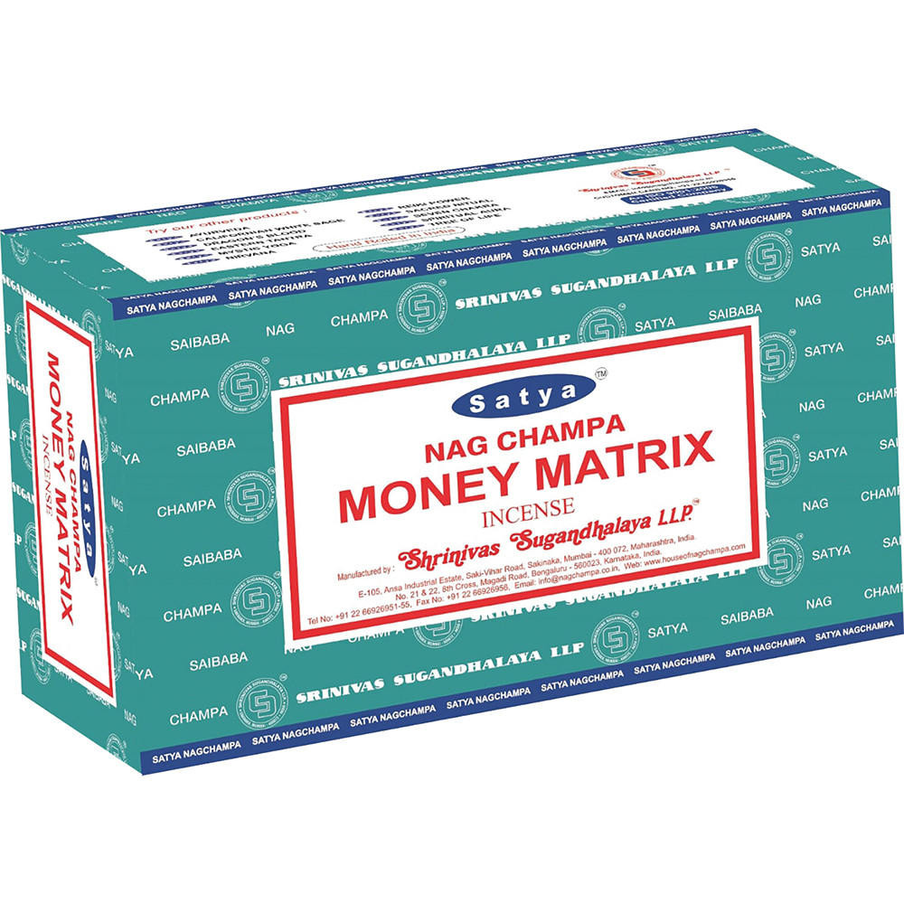 SATYA - MONEY MATRIX INCENSE STICKS - 12CT