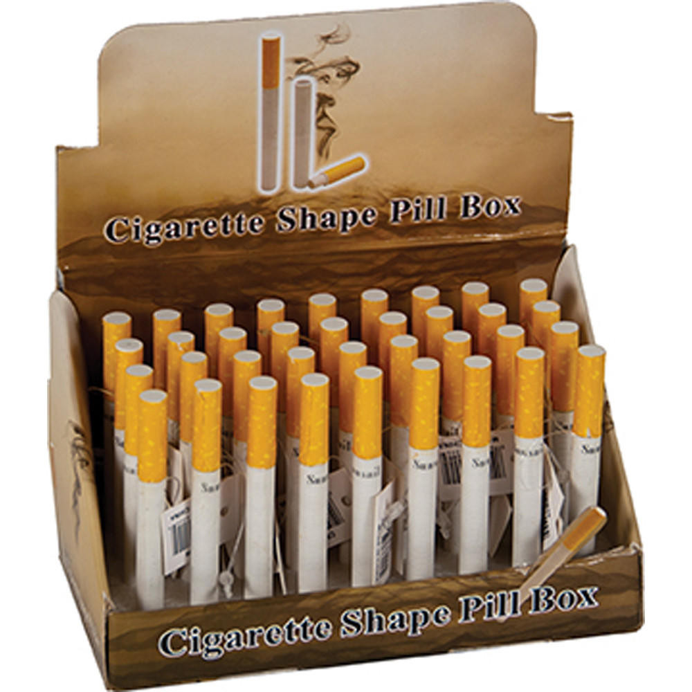 CIGARETTE SHAPE PILL BOX - 36CT