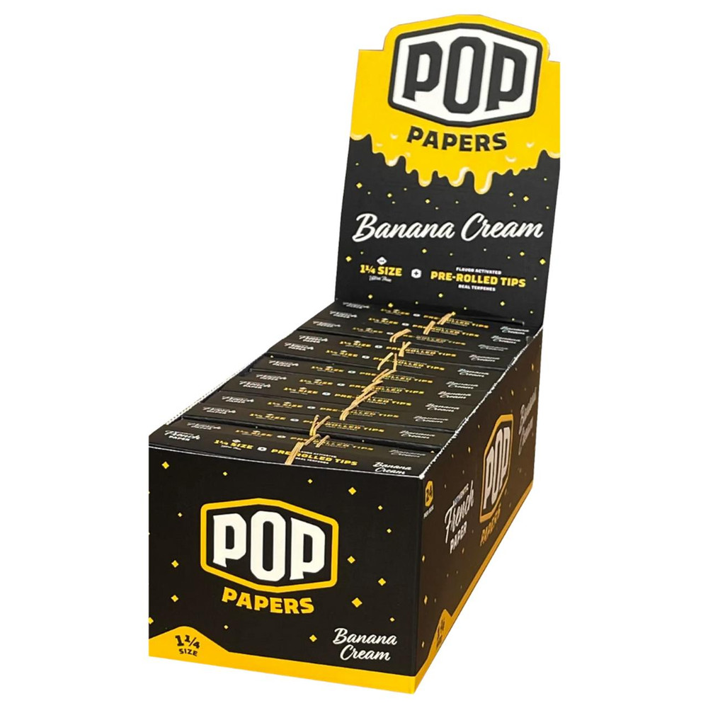 POP PAPERS 1 1/4 SIZE WITH FLAVORED TIPS - 24CT DISPLAY