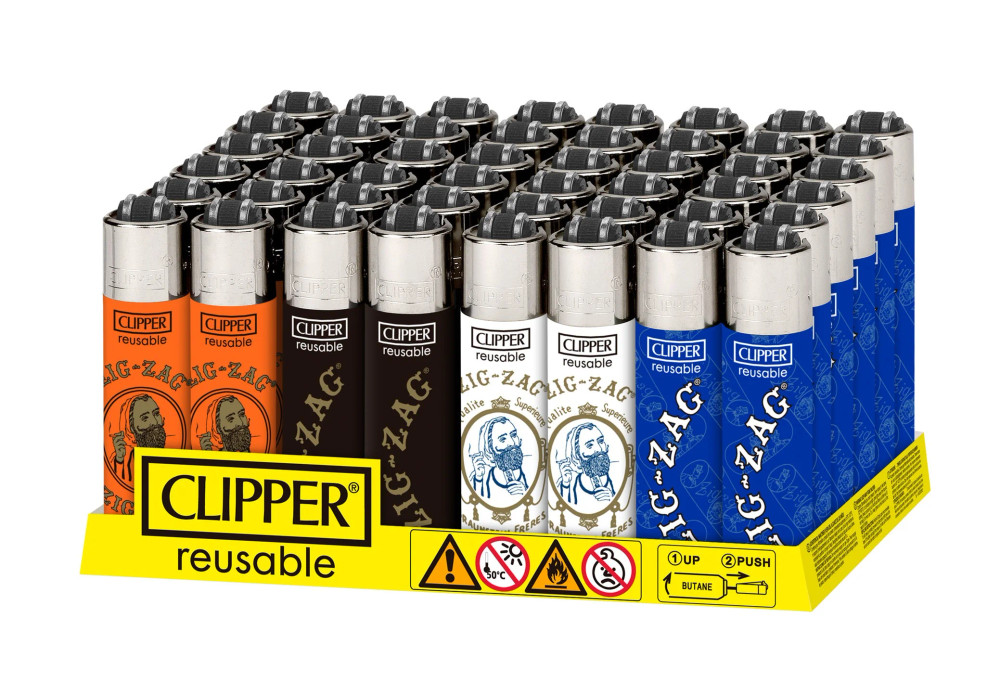 ZIG-ZAG COLLECTION 3 MINI CLIPPER LIGHTERS - 48CT DISPLAY