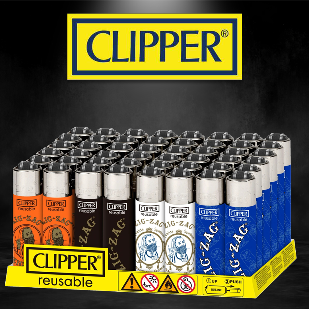 ZIG-ZAG COLLECTION 3 MINI CLIPPER LIGHTERS - 48CT DISPLAY