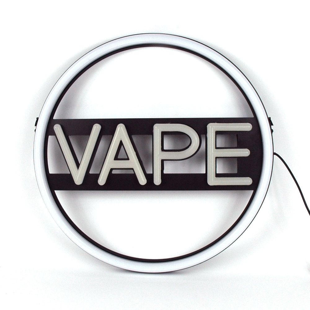 ROUND NEON SIGN WITH REMOTE VAPE