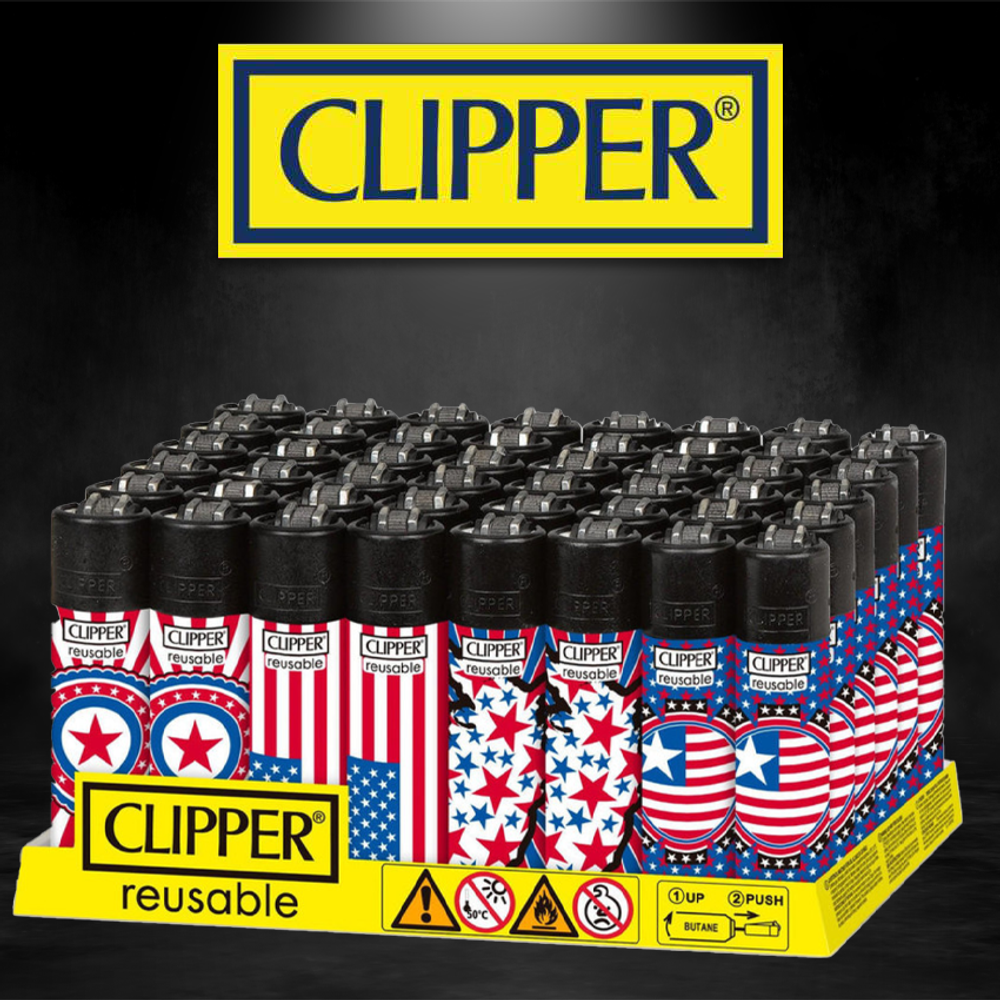 NATIONAL STARS CLIPPER LIGHTERS - 48CT DISPLAY