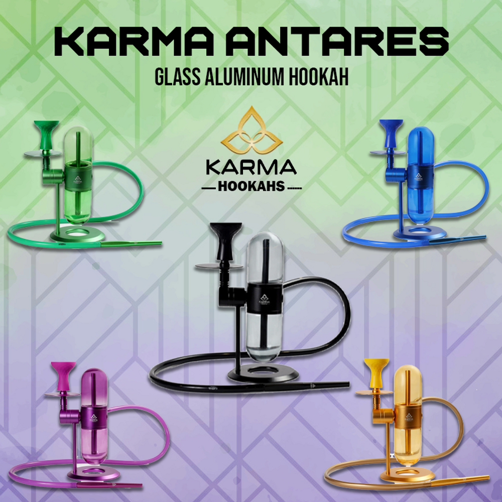 KARMA ANTARES GLASS ALUMINUM HOOKAH