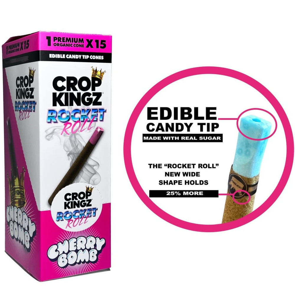 CROP KINGZ ROCKET ROLL WITH CANDY EDIBLE TIP - 15CT DISPLAY