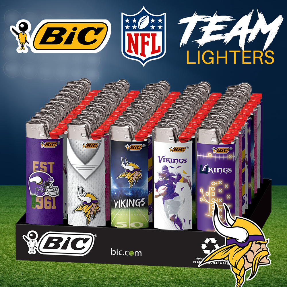 BIC NFL MINNESOTA VIKINGS LIGHTERS - 50CT