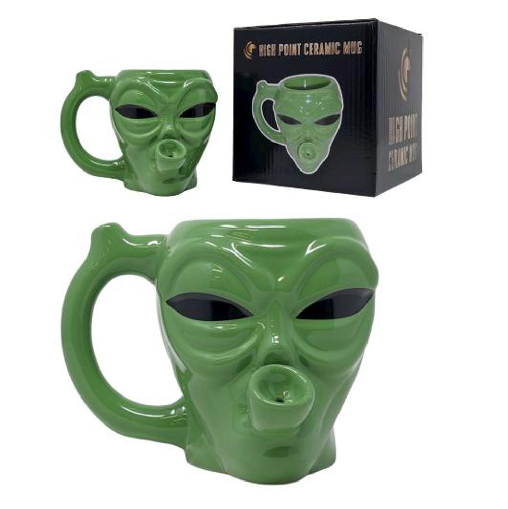  HPG CERAMIC WATER PIPE MUG - ALIEN GREEN 