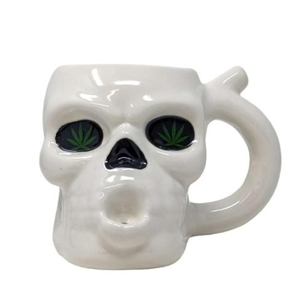  HPG CERAMIC WATER PIPE MUG - SKULL 