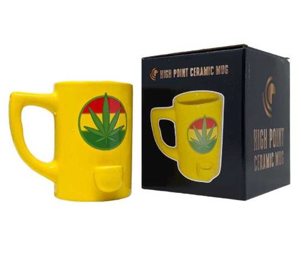  HPG CERAMIC WATER PIPE MUG - LEAF 