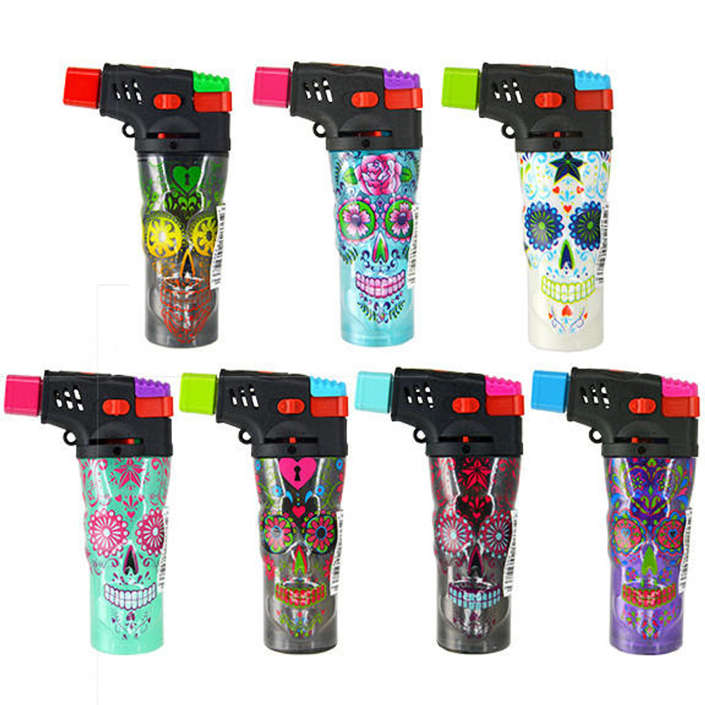 SMOKEZILLA SMOKE ZILLA - XXL SUGAR SKULL TORCH - DISPLAY OF 12CT (24622) 
