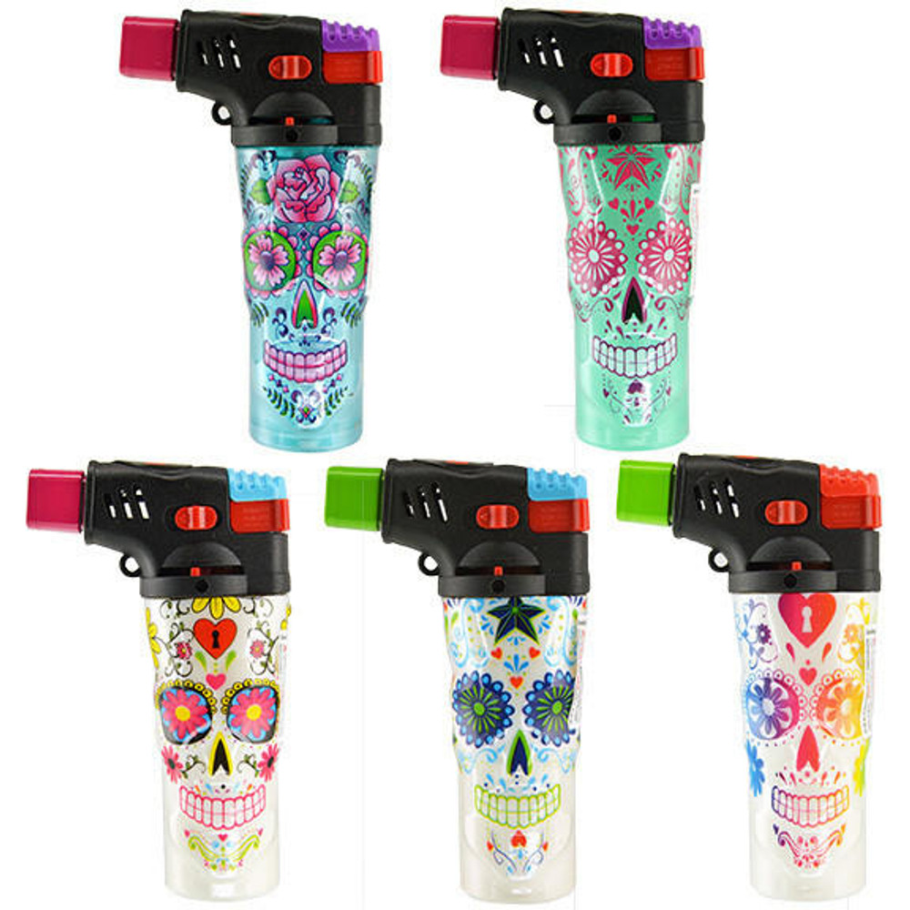 SMOKEZILLA SMOKE ZILLA - XXL SUGAR SKULL TORCH - DISPLAY OF 12CT (24622) 