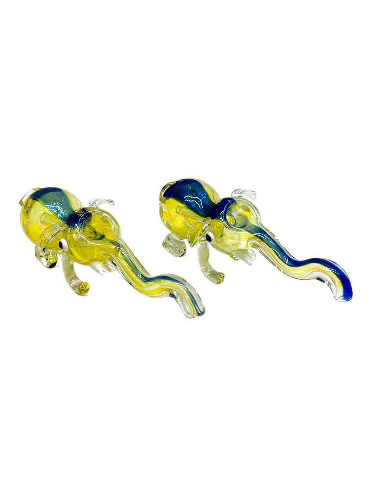  ELEPHANT CLEAR GLASS HANDPIPE 6" (HP77) 