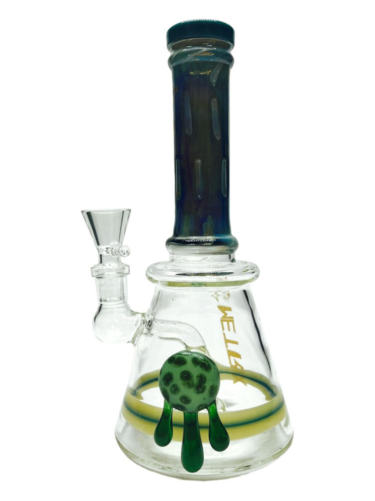  METRIX BANGER HANGER WATER PIPE WITH ENCALMO COLOR RINGS 8.5" 