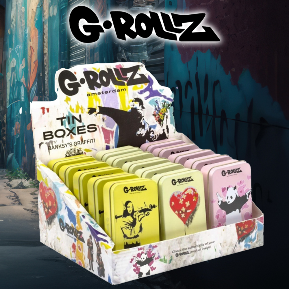 G-ROLLZ - BANKSY'S GRAFFITI MEDIUM STORAGE BOXES - 15 DISPLAY