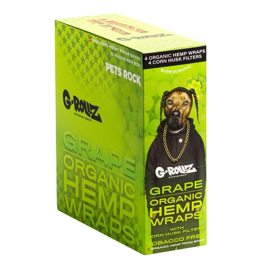 G-ROLLZ - FLAVORED HEMP WRAPS + CORN HUSK TIPS 4/PK - 15CT DISPLAY