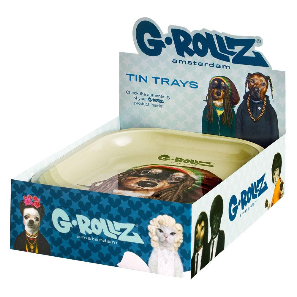  G-ROLLZ - REGGAE SMALL TIN TRAY 14 X 18CM 