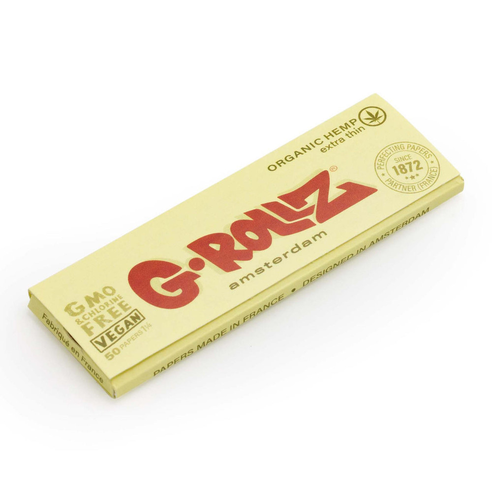  G-ROLLZ - ORGANIC HEMP EXTRA THIN 1¼ PAPERS - 50CT DISPLAY 