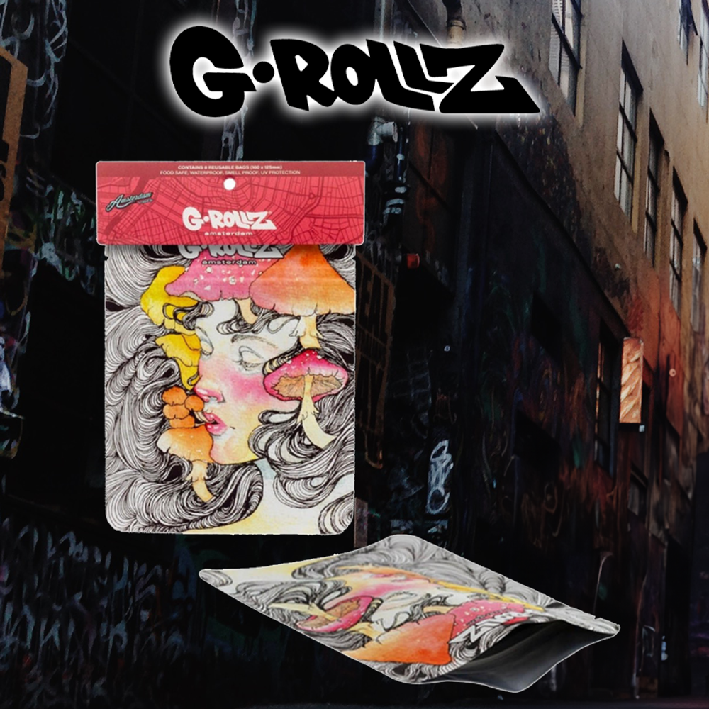 G-ROLLZ |100X125MM 8-PACK SMELL PROOF BAG - 25CT DISPLAY