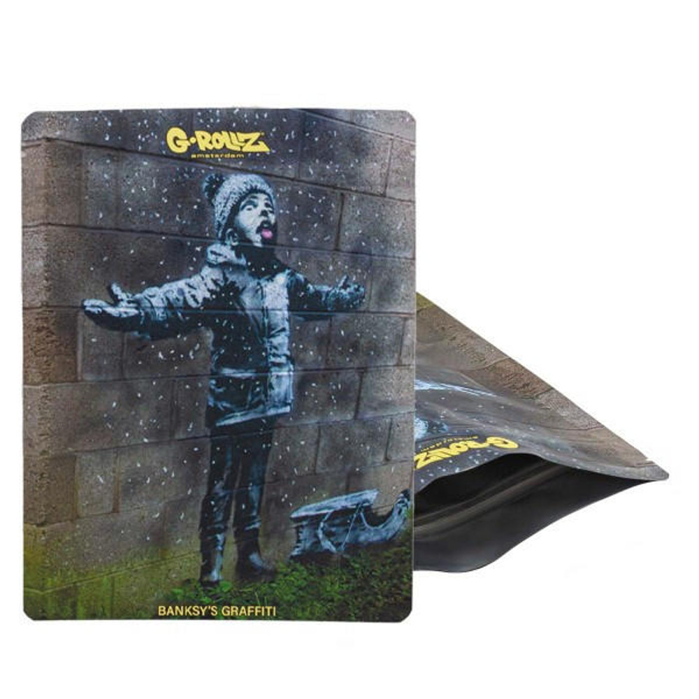  G-ROLLZ | BANKSY'S 'SEASON'S GREATINGS' 150X200 MM SMELLPROOF BAGS - 25CT DISPLAY 