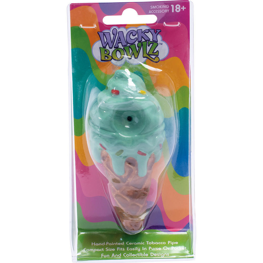  WACKY BOWLZ - 3.5" ICE CREAM CERAMIC PIPE - 1CT 