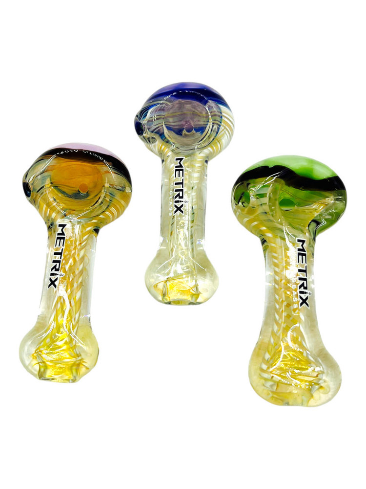  METRIX GOLD FUMED HANDPIPE 3.5" - BAG OF 5CT 