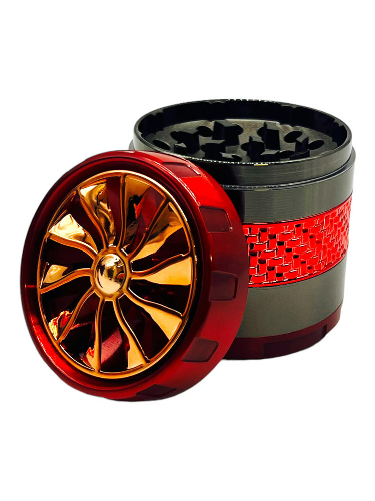  METRIX RATAN MIDDLE SPINNER ON TOP 63MM 4 LAYERS GRINDER - DISPLAY OF 6CT 