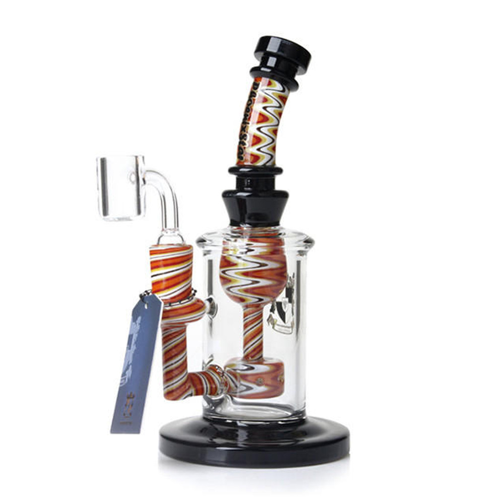  PHOENIX STAR RECYCLER DAB RIG WITH IMPORTED AMERICAN COLOR ROD WATERPIPE 9" 