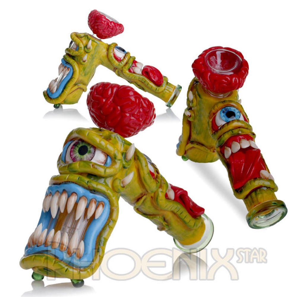  MIX BIG SIZE 3D HAND PRINTING HAMMER W/ 6 ARM PERC HANDPIPE 7" 