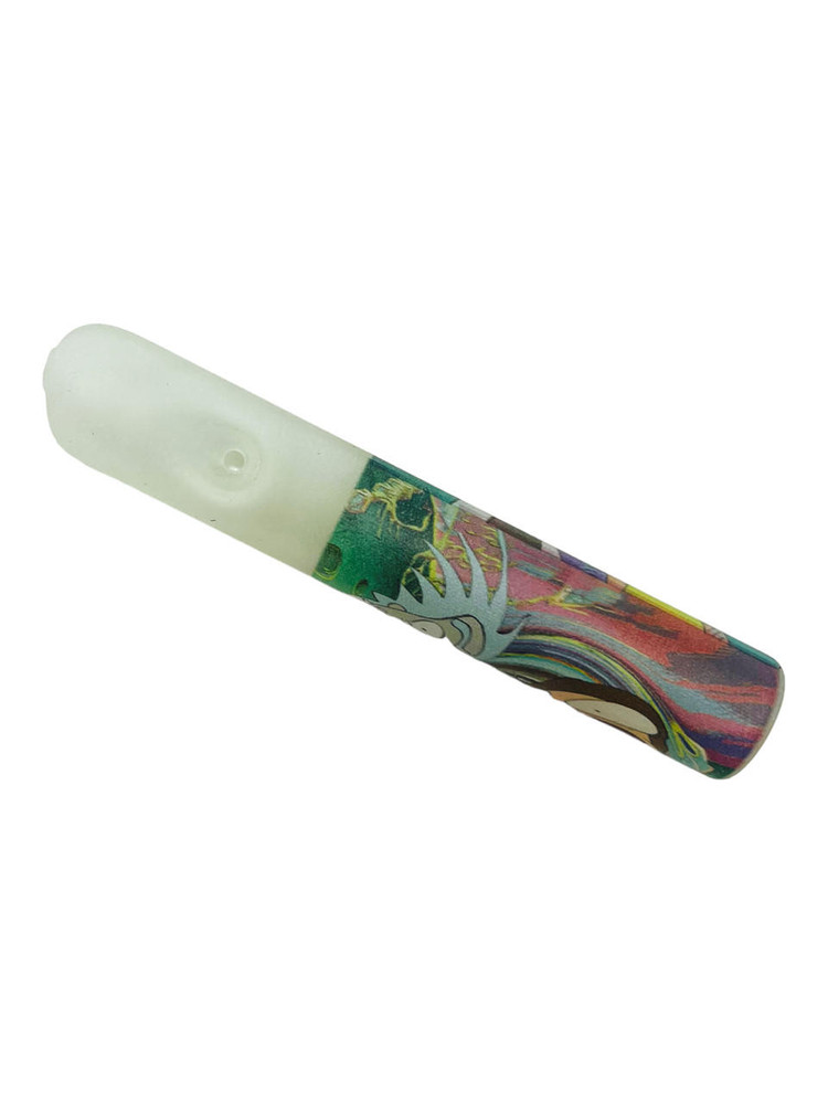  GLOW IN THE DARK CHILLUM GLASS PIPE MIX DESIGN - 30CT DISPLAY 