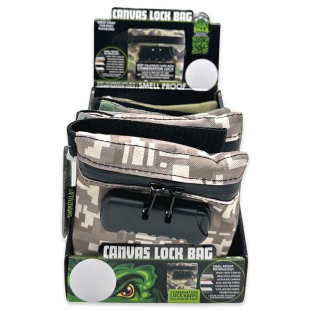  SMOKEZILLA LOCKING CANVAS STORAGE BAG - 6CT DISPLAY 