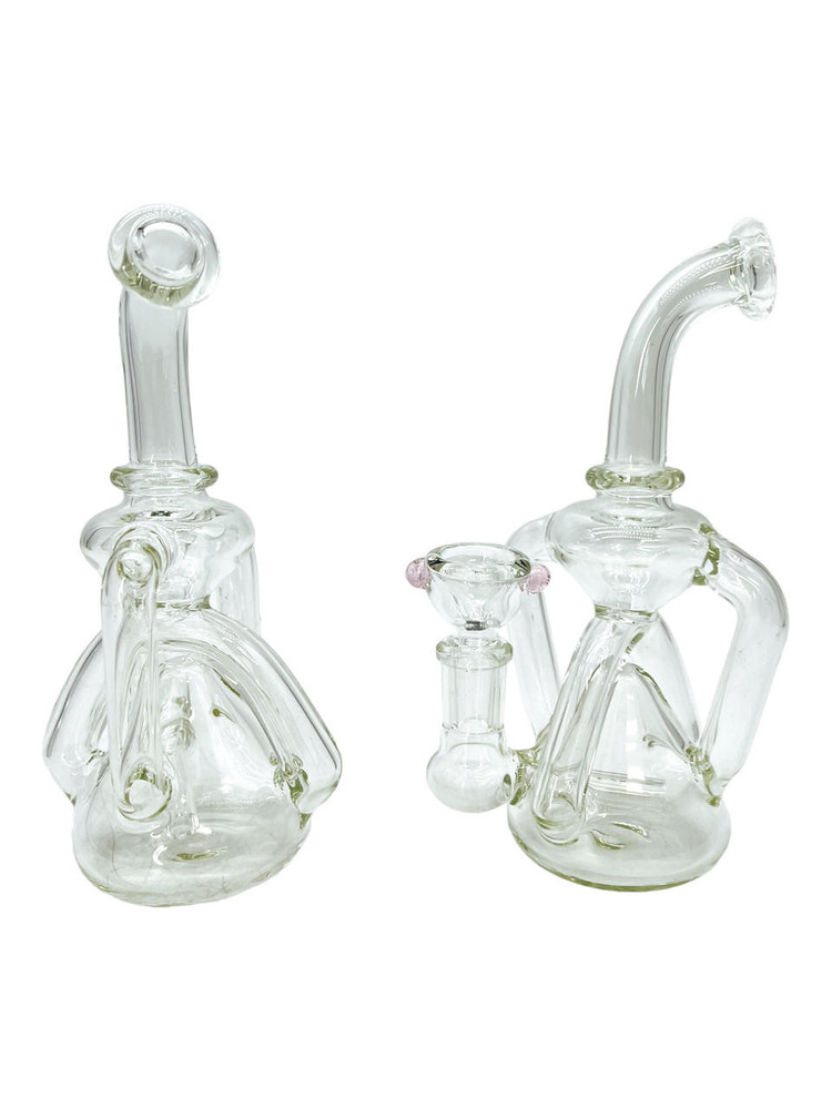  METRIX CLEAR INLINE RECYCLER WATERPIPE 6" 