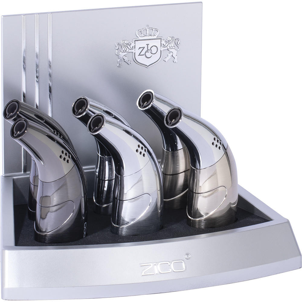  ZICO ANGLE TORCH FLAME LIGHTER - 6CT DISPLAY - MT22 