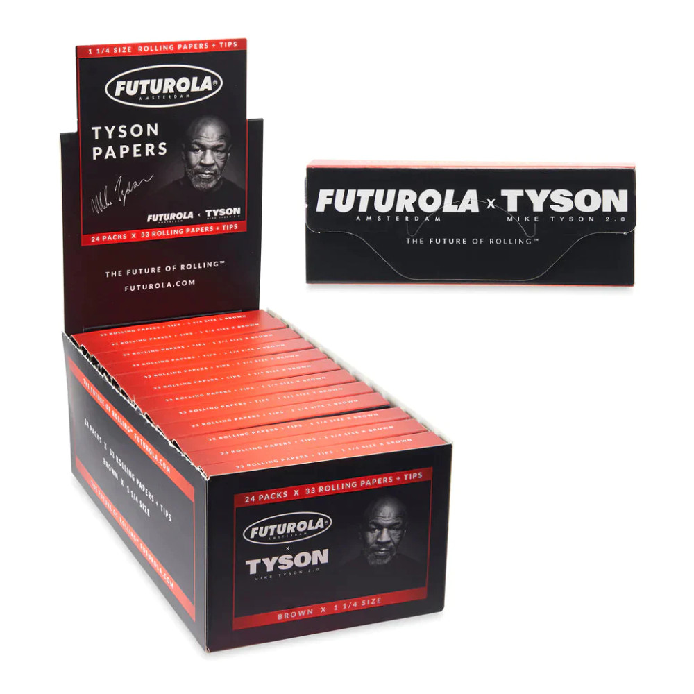 FUTUROLA TYSON RANCH PAPERS + TIPS 1 1/4 SIZE - 24CT DISPLAY