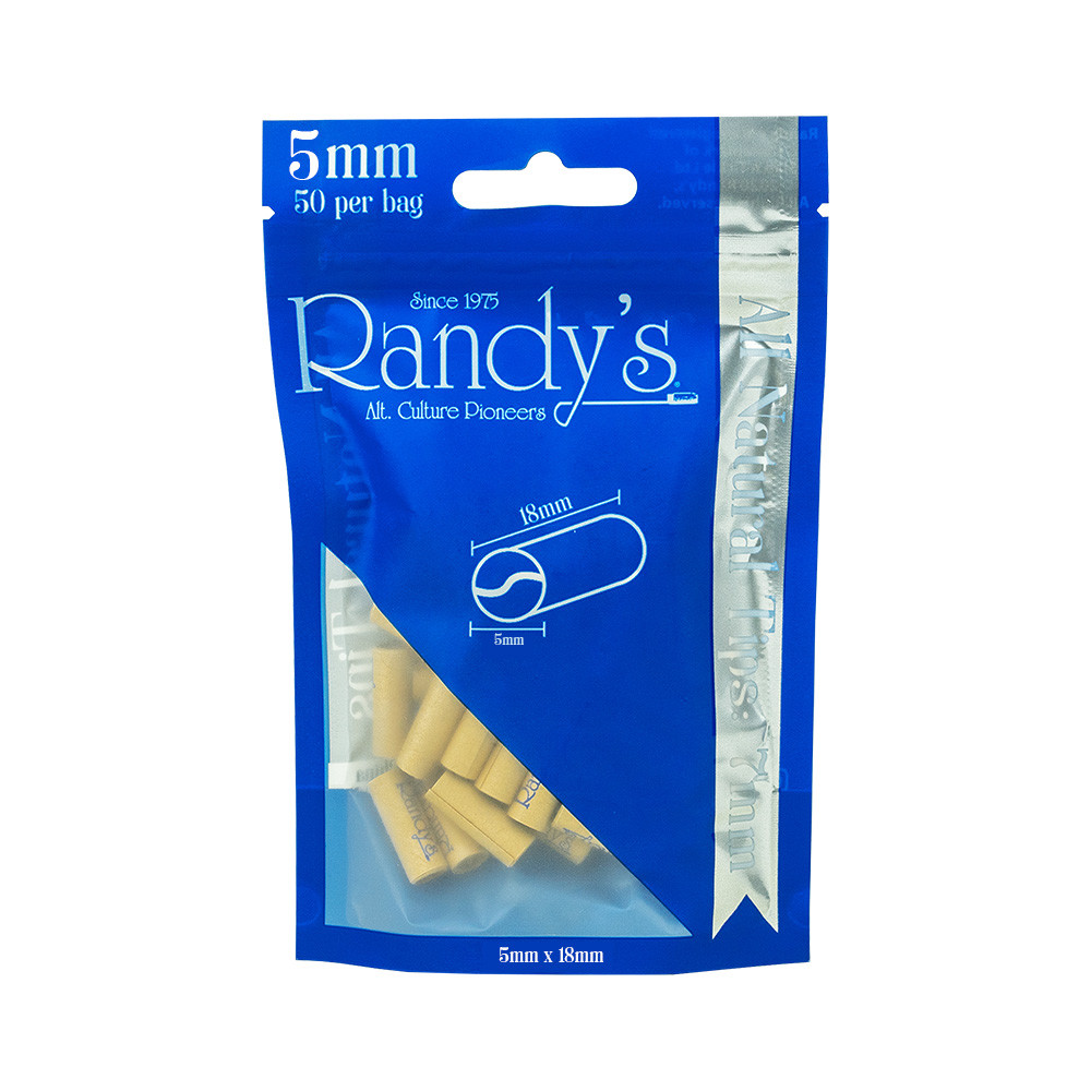 RANDY'S 50-PACK NATURAL PRE ROLLED TIPS 5mm - 20CT DISPLAY