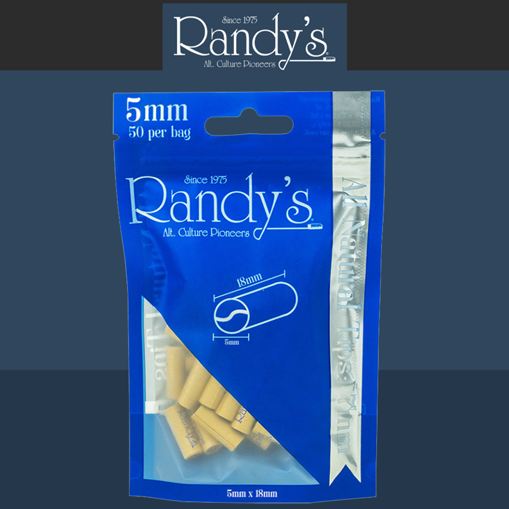 RANDY'S 50-PACK NATURAL PRE ROLLED TIPS 5mm - 20CT DISPLAY