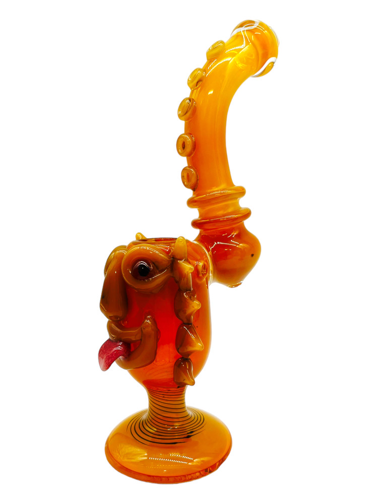 HAND ART ARTISITIC SKULL WATERPIPE 9"