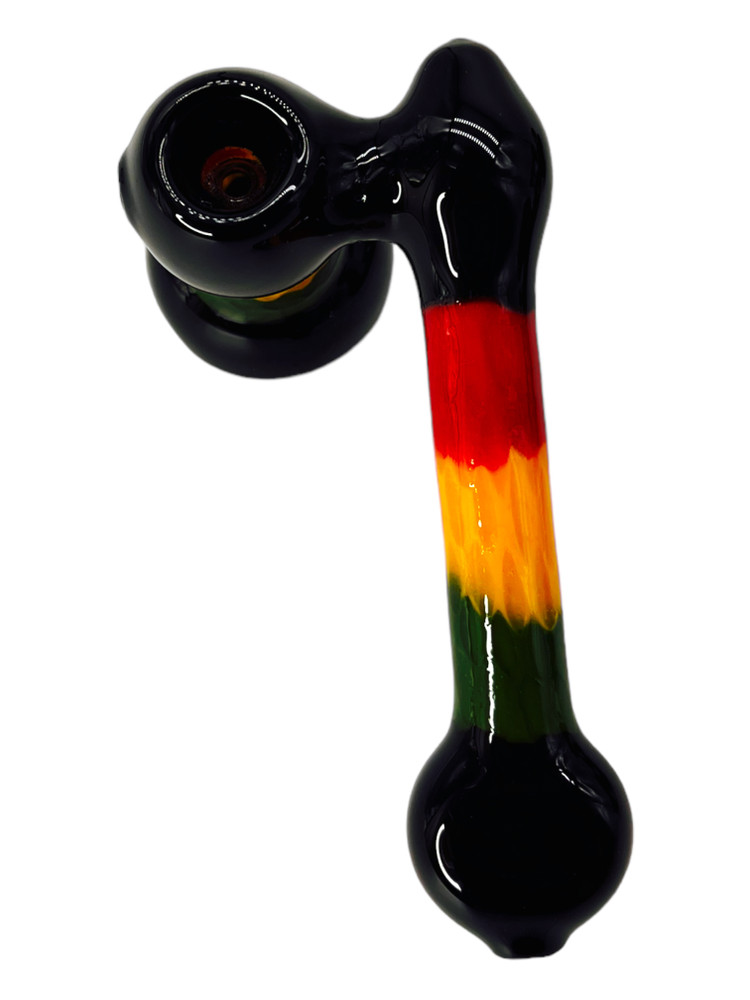 RASTA AND BLACK HAMMER HANDPIPE 5" - 5CT BAG