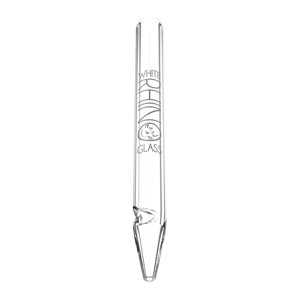 WHITE RHINO QUARTZ GLASS STRAW WITH SILICONE CAP - 25CT DISPLAY