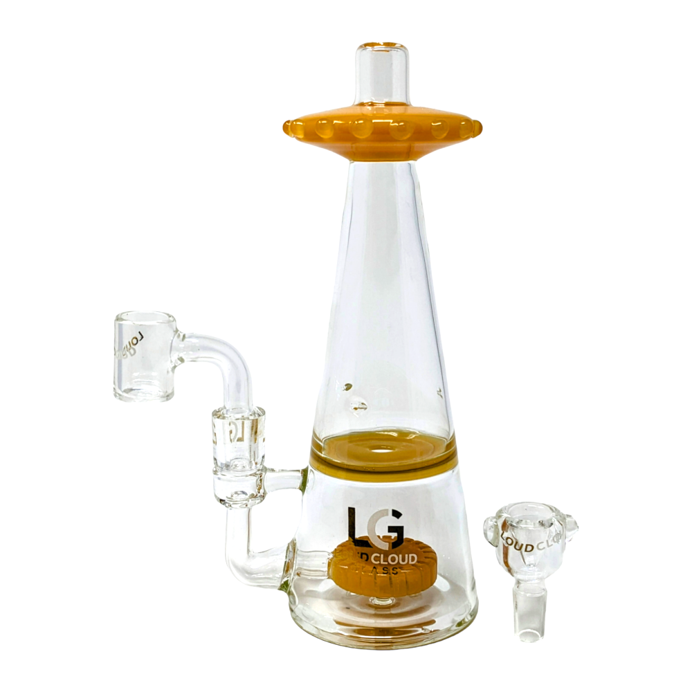 LOUD CLOUD - 10" ALIEN SPACESHIP VORTEX W/ MATRIX PERC WATER PIPE