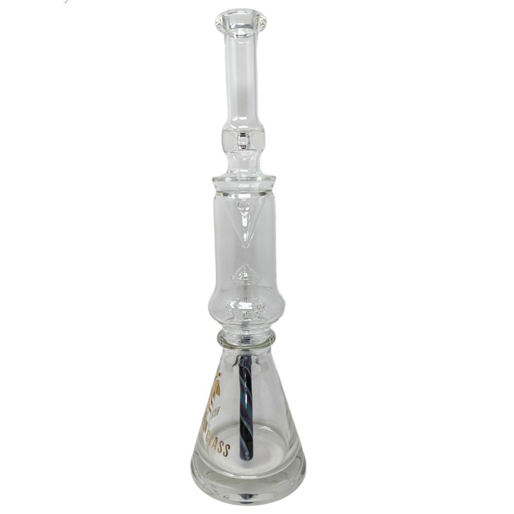 HIGH POINT GLASS CRYSTAL SERIES MATRIX PERC / MATCHING DICRO DOWNSTEM & BOWL SET 18"