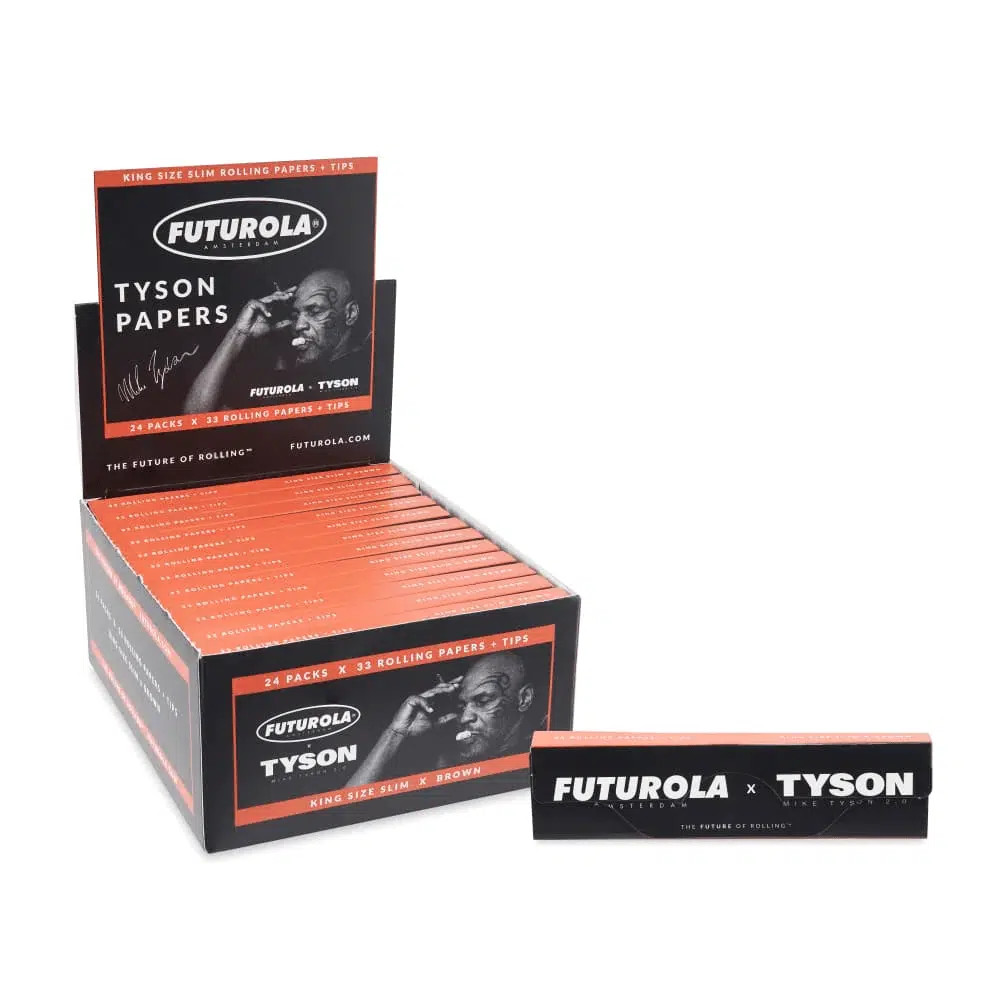 FUTUROLA X TYSON RANCH - KING SIZE SLIM ROLLING PAPER BOOKLET WITH FILTERS - 24CT DISPLAY