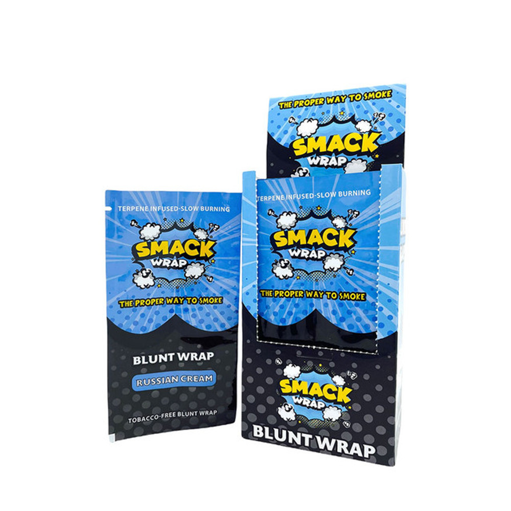 SMACK TOBACCO FREE BLUNT WRAP - RUSSIAN CREAM - 25CT DISPLAY