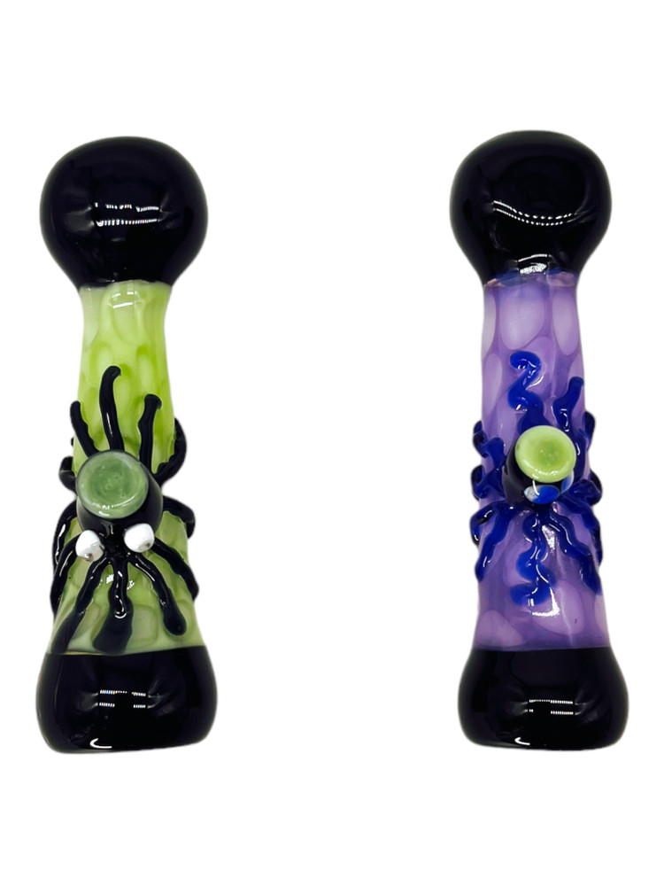 SLYME COLOR OCTOPUS ON TOP GLASS CHILLUM 3" - 10CT BAG