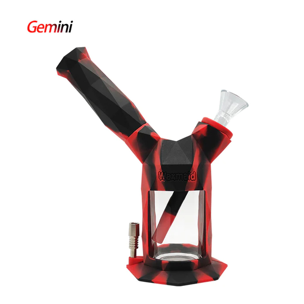 WAXMAID GEMINI 2-IN-1 WATER PIPE & NECTAR COLLECTOR MIX COLOR