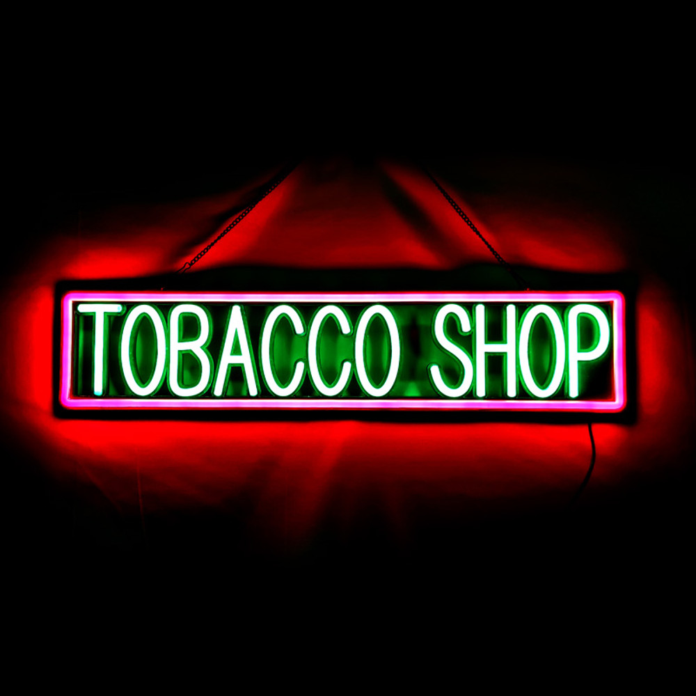 NEON LED SIGN WITH REMOTE - TOBACCO SHOP #2