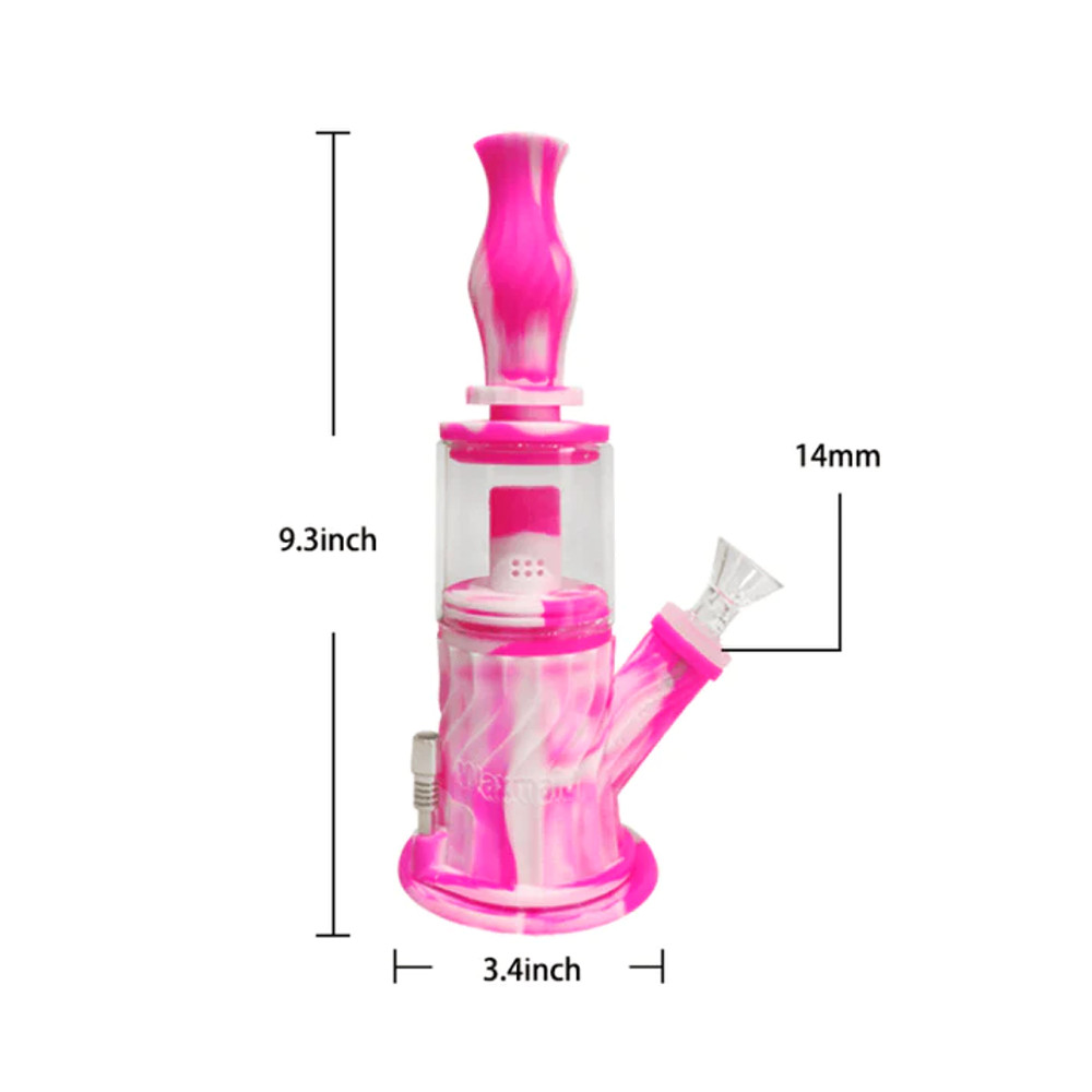 WAXMAID 4 IN 1 DOUBLE PERCOLATOR WATER PIPE ASSORTED COLOR