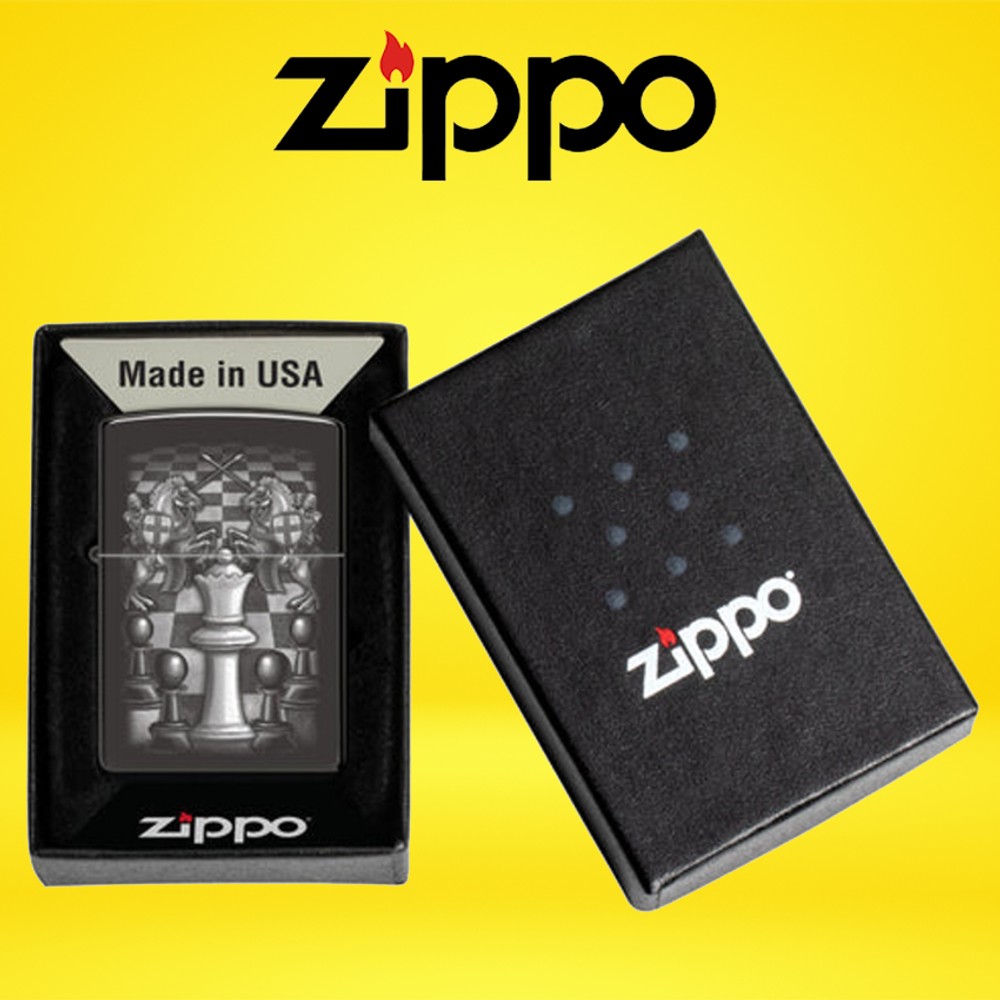 ZIPPO - CHESS DESIGN LIGHTER - 1CT