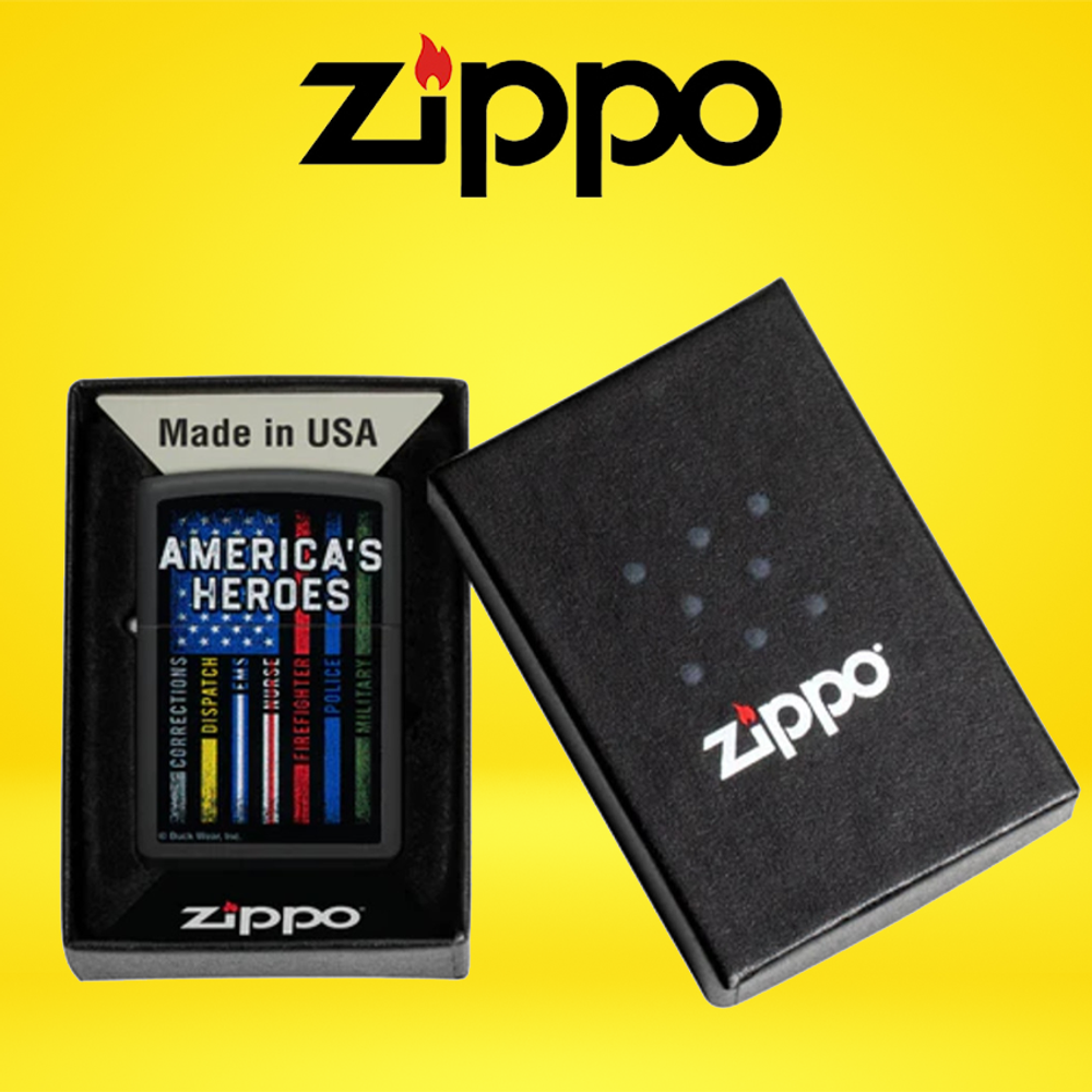 ZIPPO - AMERICA'S HERO DESIGN LIGHTER - 1CT