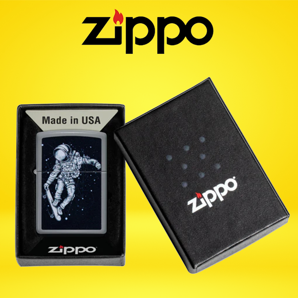 ZIPPO - SKATEBOARDING ASTRONAUT DESIGN LIGHTER - 1CT