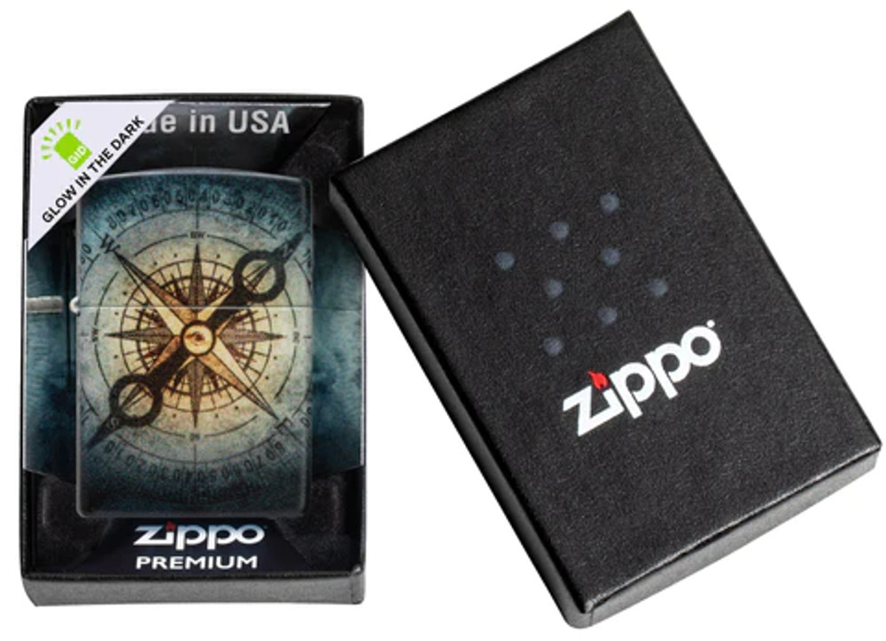 ZIPPO - COMPASS GHOST DESIGN LIGHTER - 1CT